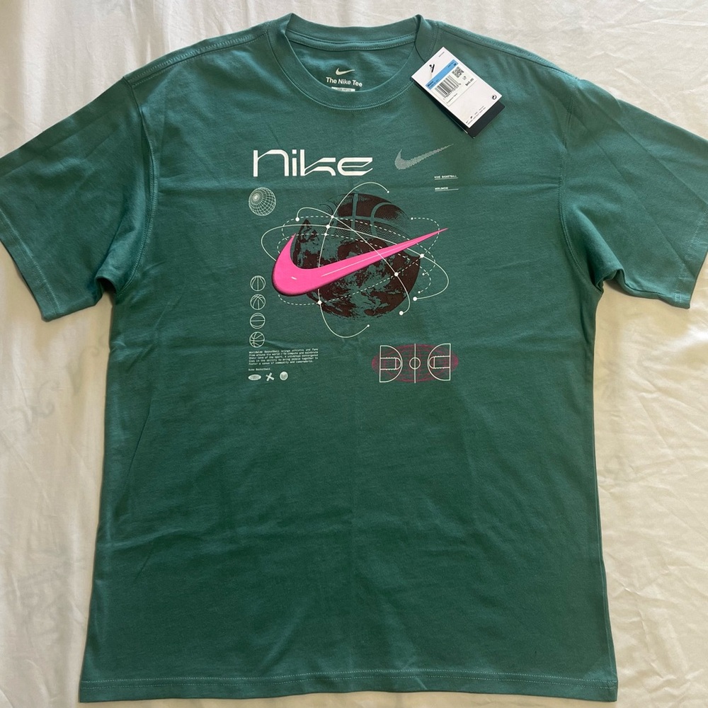 Nike Teal and Pink Graphic Men's T-Shirt